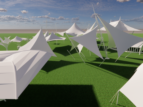Tensile Structures Collection -A15 Model 3D