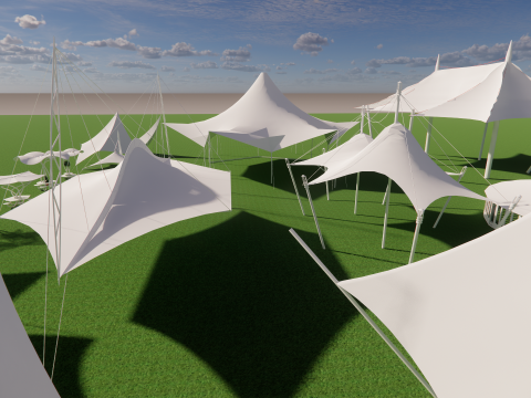 Tensile Structures Collection -A15 Model 3D