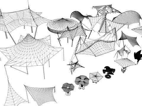 Tensile Structures Collection -A15 Model 3D