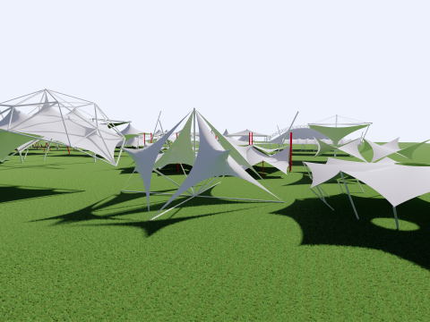 Tensile Structures Collection -A16 3D-Modell