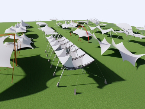 Tensile Structures Collection -A16 3D-Modell