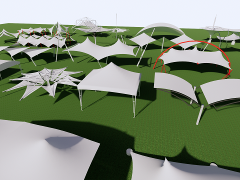 Tensile Structures Collection -A16 3D-Modell