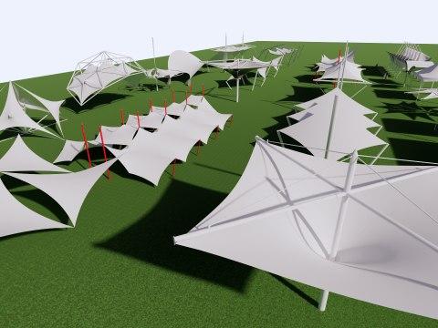 Tensile Structures Collection -A16 3D-Modell
