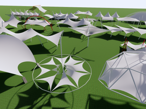 Tensile Structures Collection -A16 3D-Modell