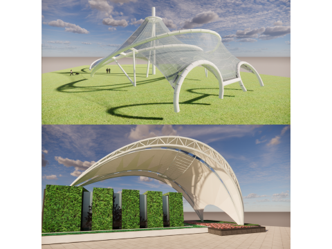 Tensile Structures Collection -A18 3D Model
