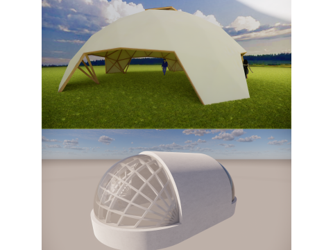 Goedesic Dome Design -A2 3D Model