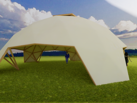 Goedesic Dome Design -A2 3D Модель