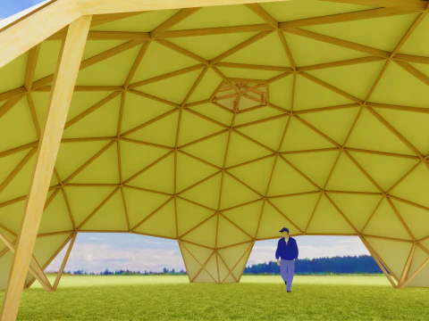 Goedesic Dome Design -A2 3D Model