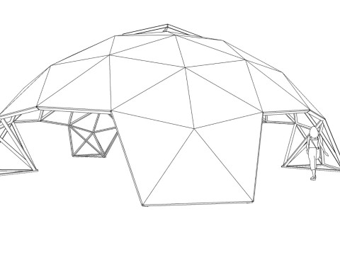 Goedesic Dome Design -A2 3D Модель
