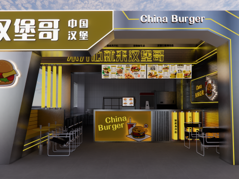 Fast Food Restaurant -A1 3Dモデル