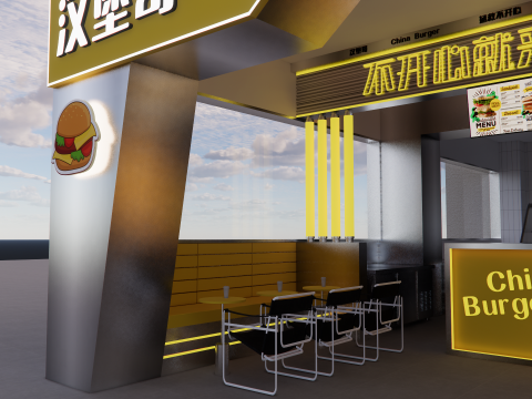 Fast Food Restaurant -A1 3D Model