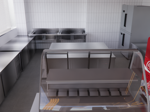 Fast Food Restaurant -A1 3D Model
