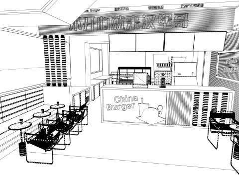 Fast Food Restaurant -A1 3D Model
