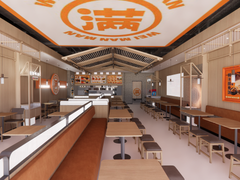 Fast Food Restaurant -A2 3D Model