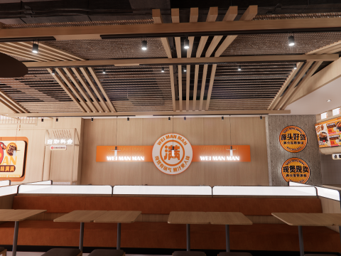 Fast Food Restaurant -A2 Modèle 3D