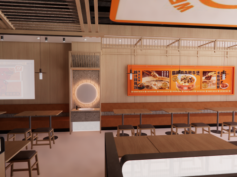 Fast Food Restaurant -A2 Modèle 3D