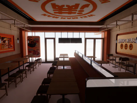 Fast Food Restaurant -A2 3D Model