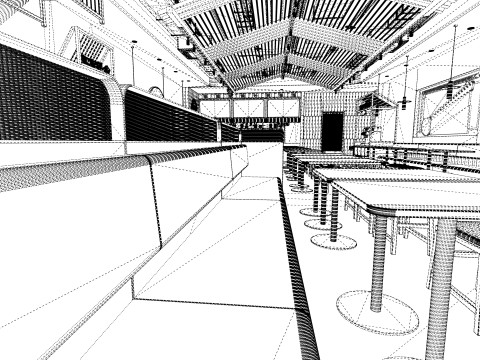 Fast Food Restaurant -A2 Modèle 3D