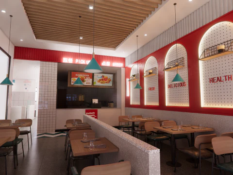 ファーストフードレストラン -A3 3Dモデル