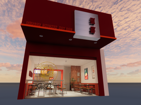 Fast Food Restaurant -A4 3D Model
