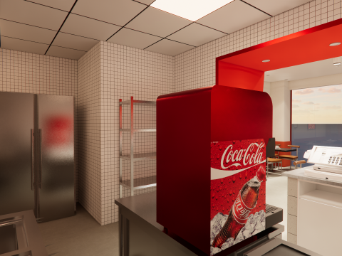 Fast Food Restaurant -A4 3D Model
