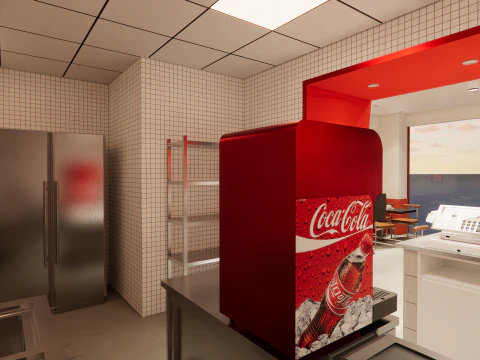 Fast Food Restaurant -A4 3D Model