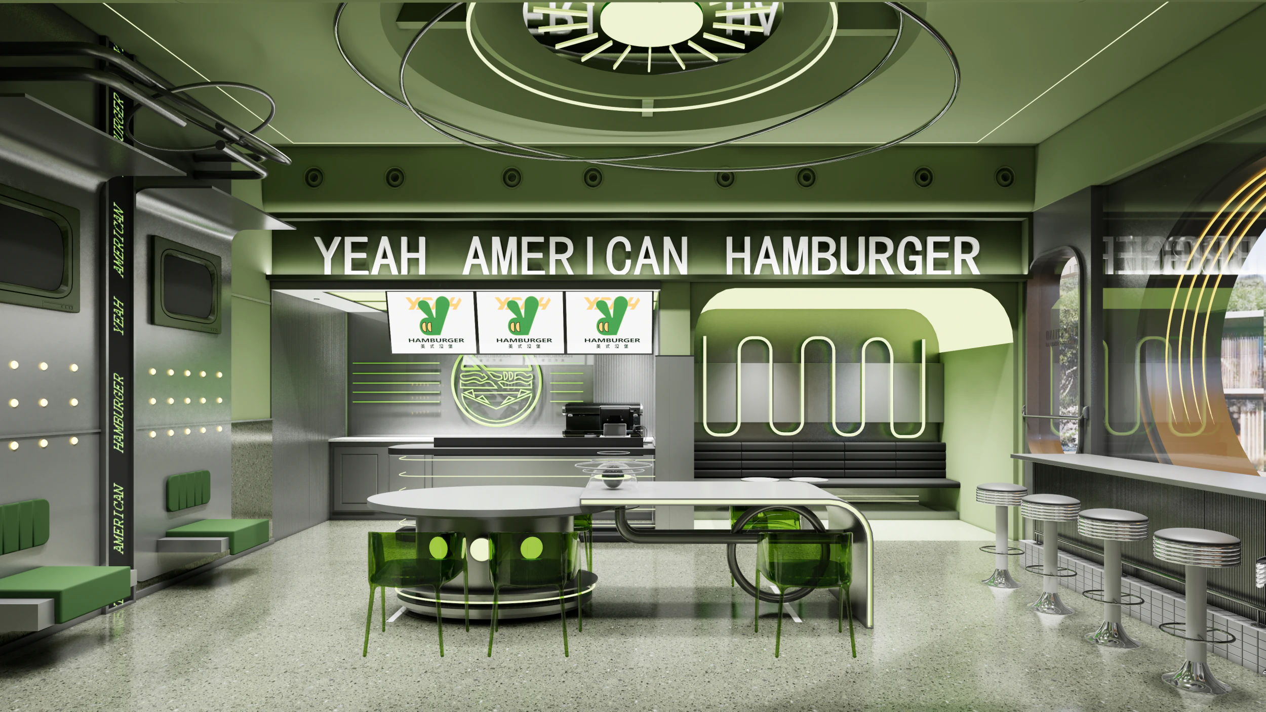Fast Food Restaurant -A5 3D Model .c4d .max .obj .3ds .fbx .stl .blend 