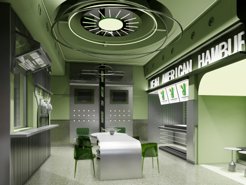 Fast Food Restaurant -A5 3D 모델
