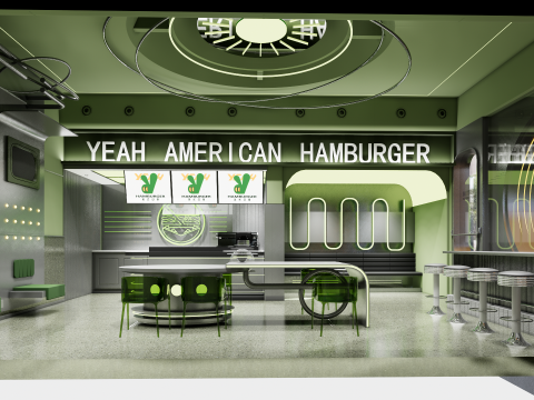 Fast Food Restaurant -A5 3D 모델