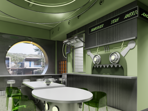 Fast Food Restaurant -A5 3D 모델