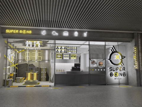 Fast Food Restaurant -A6 Model 3D