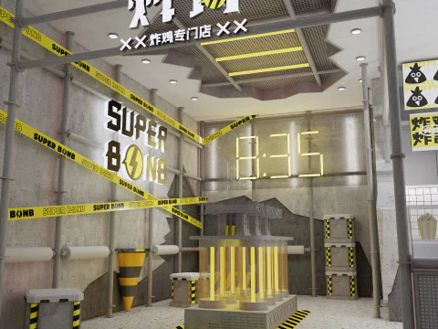 Fast Food Restaurant -A6 3D Model