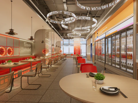 Fast Food Restaurant -A7 3D Model