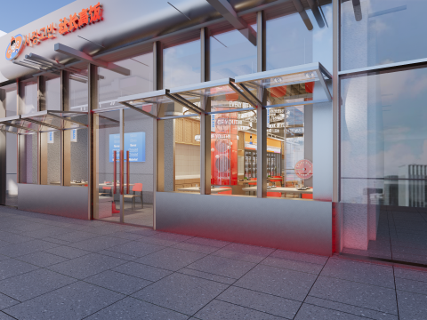 Fast Food Restaurant -A7 Modello 3D