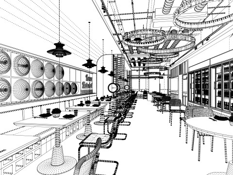 Fast Food Restaurant -A7 Modello 3D