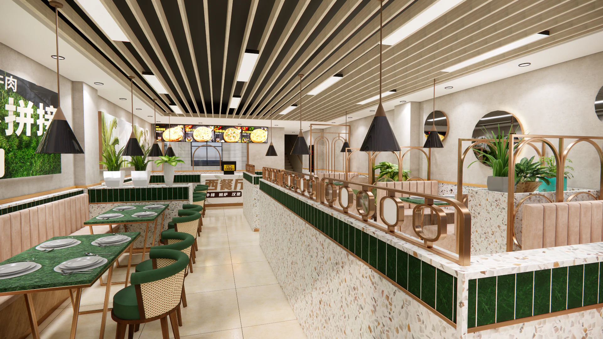 Fast Food Restaurant -A8 3D Model .c4d .max .obj .3ds .fbx .stl .blend 