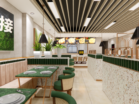 Fast Food Restaurant -A8 3D Model