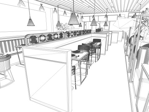 Fast Food Restaurant -A8 3D Model