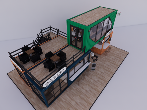 Container coffee shop-22 Modelo 3D