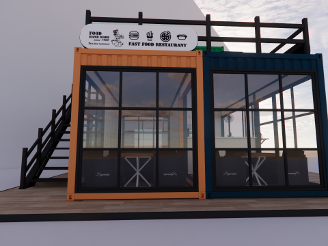 Container coffee shop-22 Modelo 3D