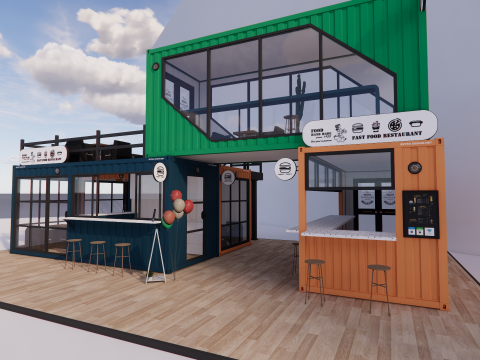 Container coffee shop-22 Modelo 3D