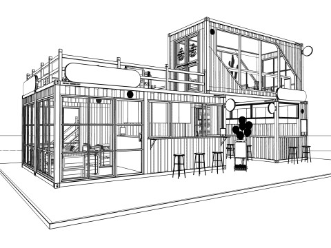 Container coffee shop-22 Modelo 3D