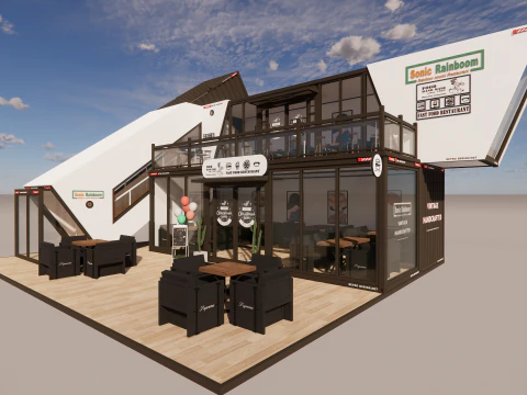 Container coffee shop-23 3D Model