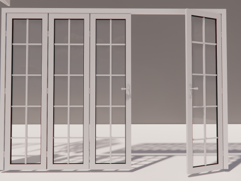 Interior folding shutter door -A1 Model 3D