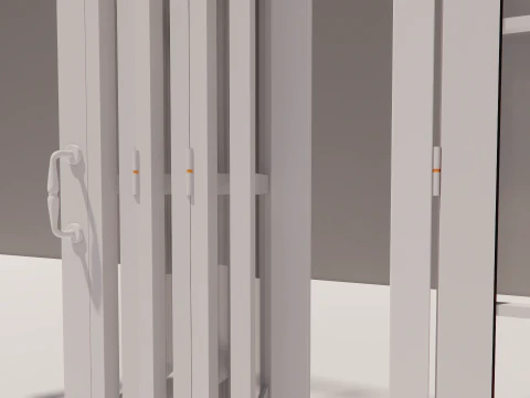 Interior folding shutter door -A1 3D Model
