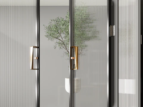 Interior folding shutter door -A2 3D Model
