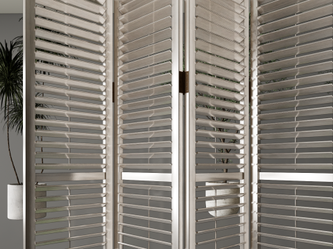 Interior folding shutter door -A2 3D Model