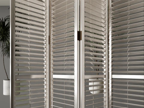 Interior folding shutter door -A2 3D Model
