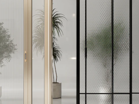 Interior folding shutter door -A2 3D Model