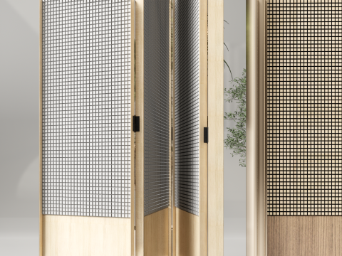 Interior folding shutter door -A2 3D Model